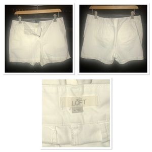 White loft shorts